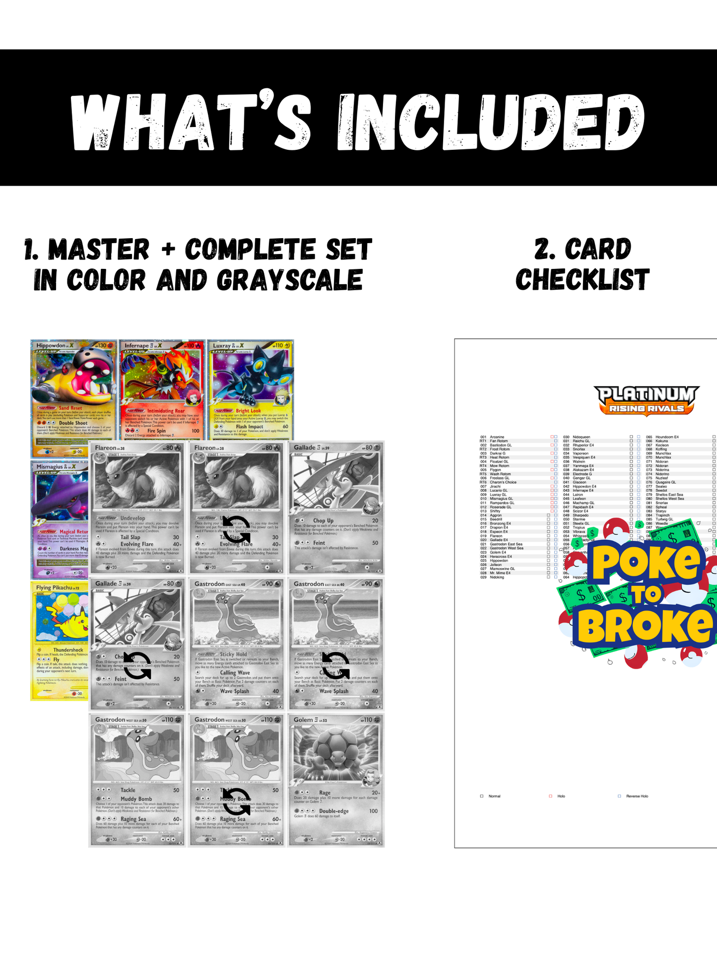 Platinum: Rising Rivals Printable Master and Complete Set Binder Placeholders + Checklist (Digital Download)