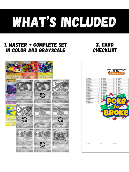 Platinum: Rising Rivals Printable Master and Complete Set Binder Placeholders + Checklist (Digital Download)