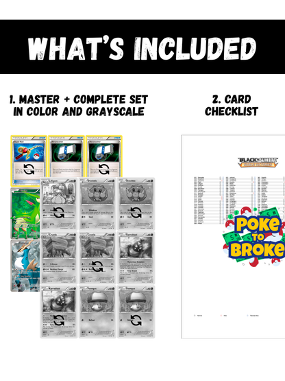 Black & White: Noble Victories Printable Master and Complete Set Binder Placeholders + Checklist (Digital Download)