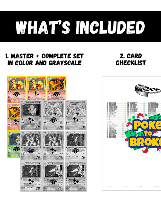 Gym: Challenge Printable Master and Complete Set Binder Placeholders + Checklist (Digital Download)