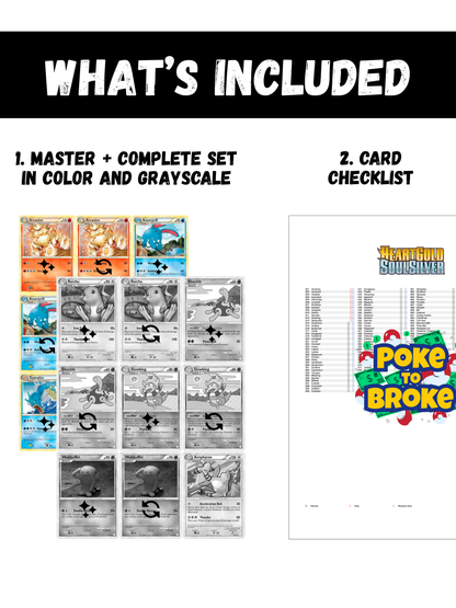 HeartGold & SoulSilver: Base Set Printable Master and Complete Set Binder Placeholders + Checklist (Digital Download)