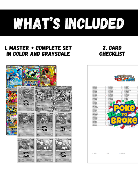 XY: Primal Clash Printable Master and Complete Set Binder Placeholders + Checklist (Digital Download)