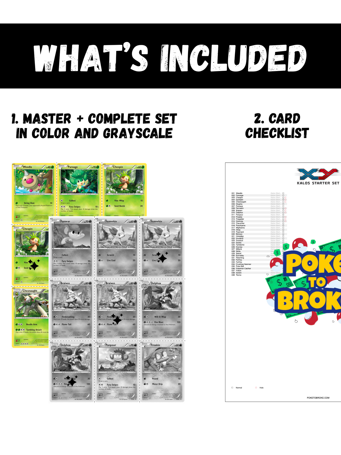 Kalos Starter Set Printable Master and Complete Set Binder Placeholders + Checklist (Digital Download)
