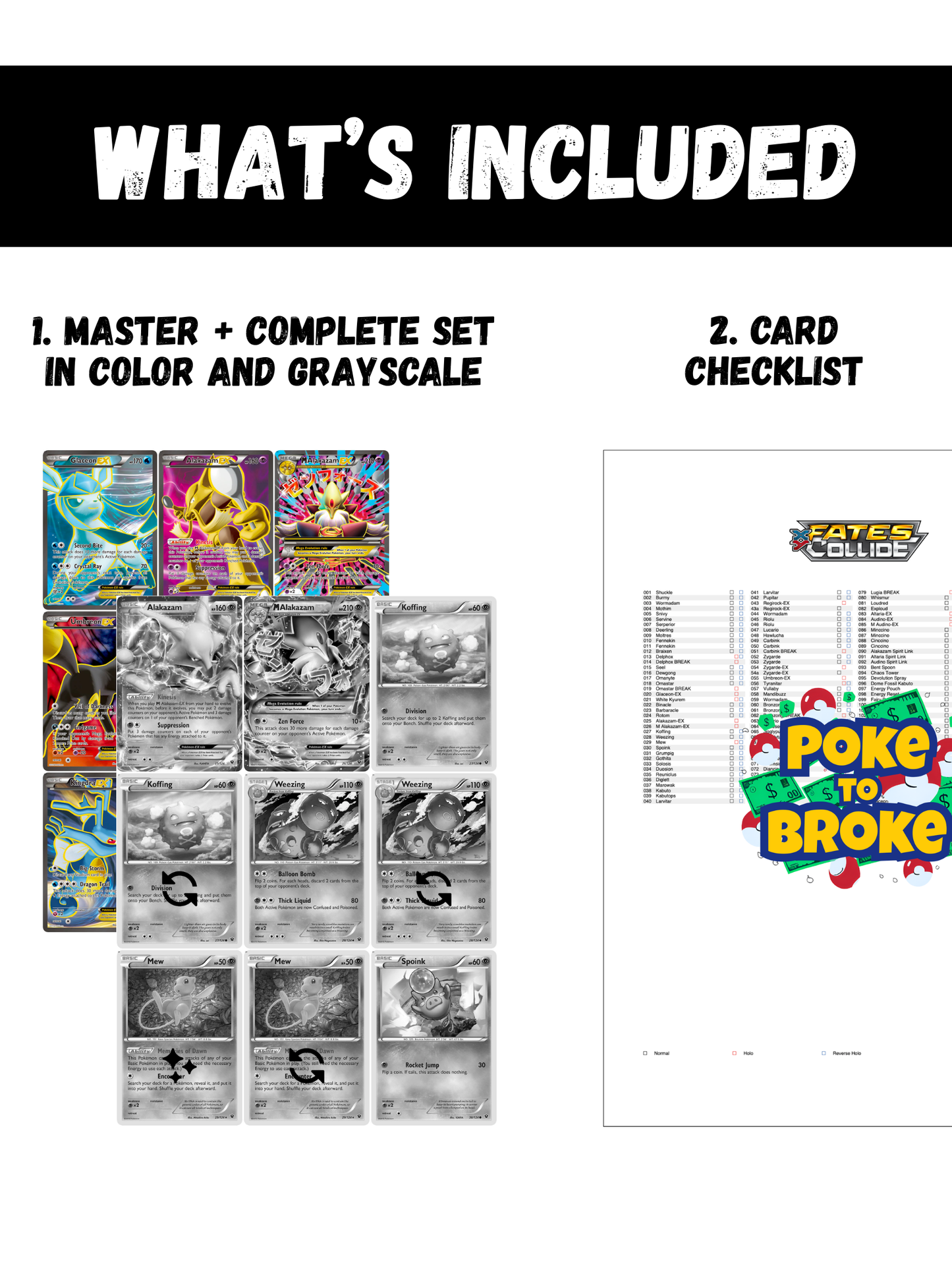 XY: Fates Collide Printable Master and Complete Set Binder Placeholders + Checklist (Digital Download)