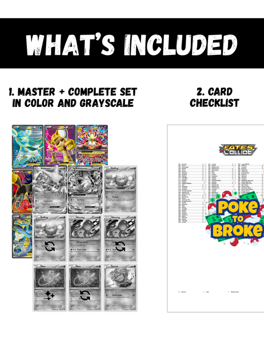 XY: Fates Collide Printable Master and Complete Set Binder Placeholders + Checklist (Digital Download)