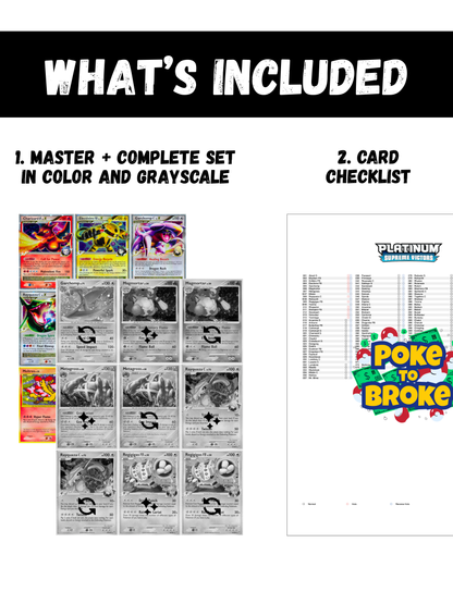 Platinum: Supreme Victors Printable Master and Complete Set Binder Placeholders + Checklist (Digital Download)