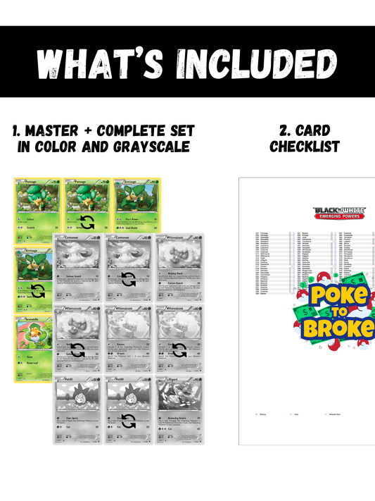 Black & White: Emerging Powers Printable Master and Complete Set Binder Placeholders + Checklist (Digital Download)
