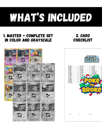 EX: Crystal Guardians Printable Master and Complete Set Binder Placeholders + Checklist (Digital Download)