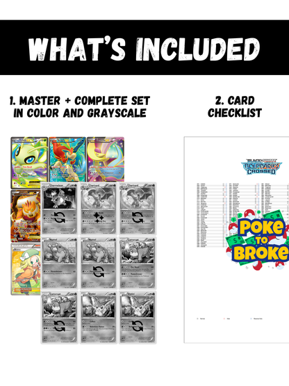 Black & White: Boundaries Crossed Printable Master and Complete Set Binder Placeholders + Checklist (Digital Download)