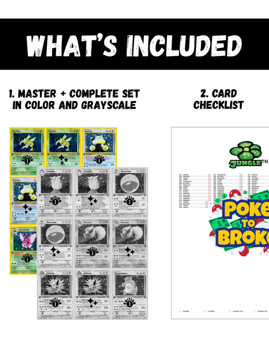 Base: Jungle Printable Master and Complete Set Binder Placeholders + Checklist (Digital Download)