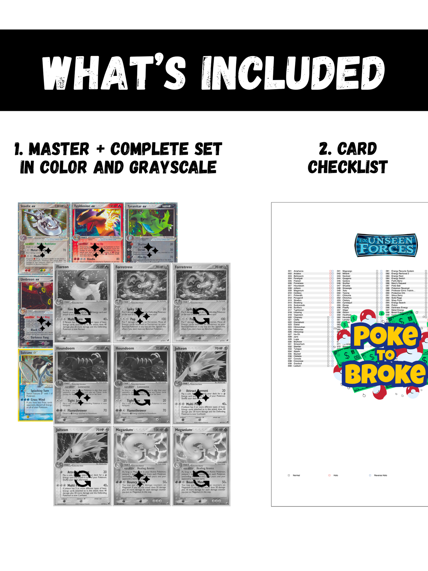EX: Unseen Forces Printable Master and Complete Set Binder Placeholders + Checklist (Digital Download)