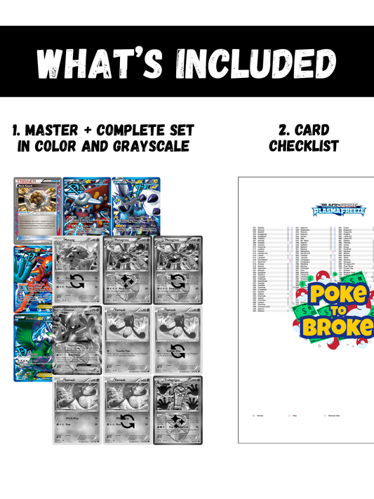 Black & White: Plasma Freeze Printable Master and Complete Set Binder Placeholders + Checklist (Digital Download)