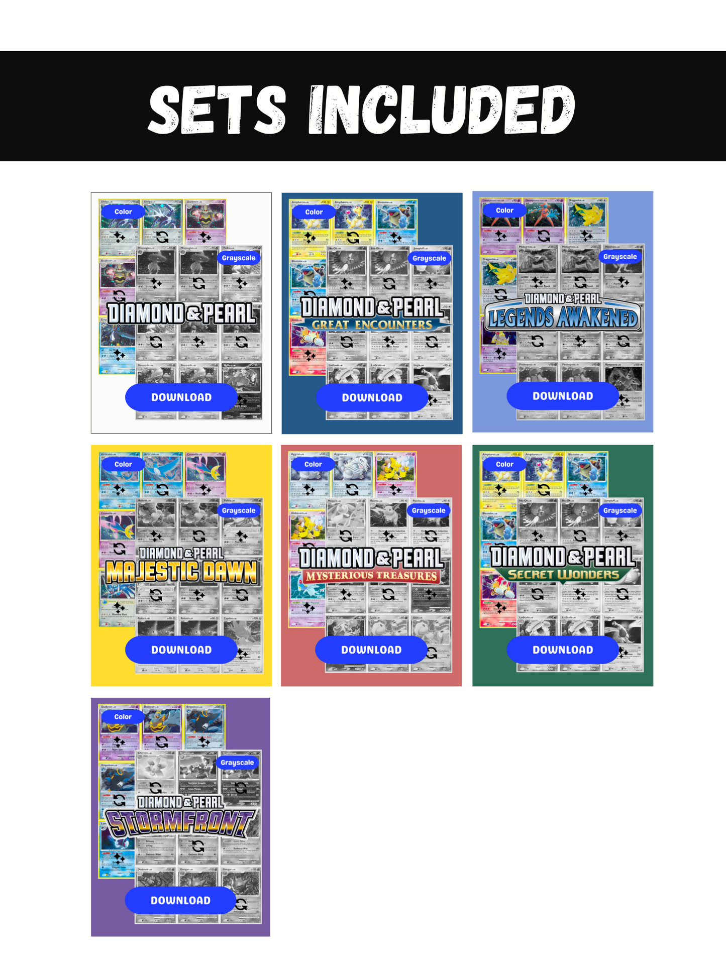 Diamond and Pearl Sets Ultimate Edition: All Diamond & Pearl Master and Complete Sets Binder Placeholders + Checklist (Digital Download)