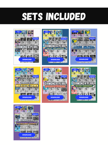Diamond and Pearl Sets Ultimate Edition: All Diamond & Pearl Master and Complete Sets Binder Placeholders + Checklist (Digital Download)