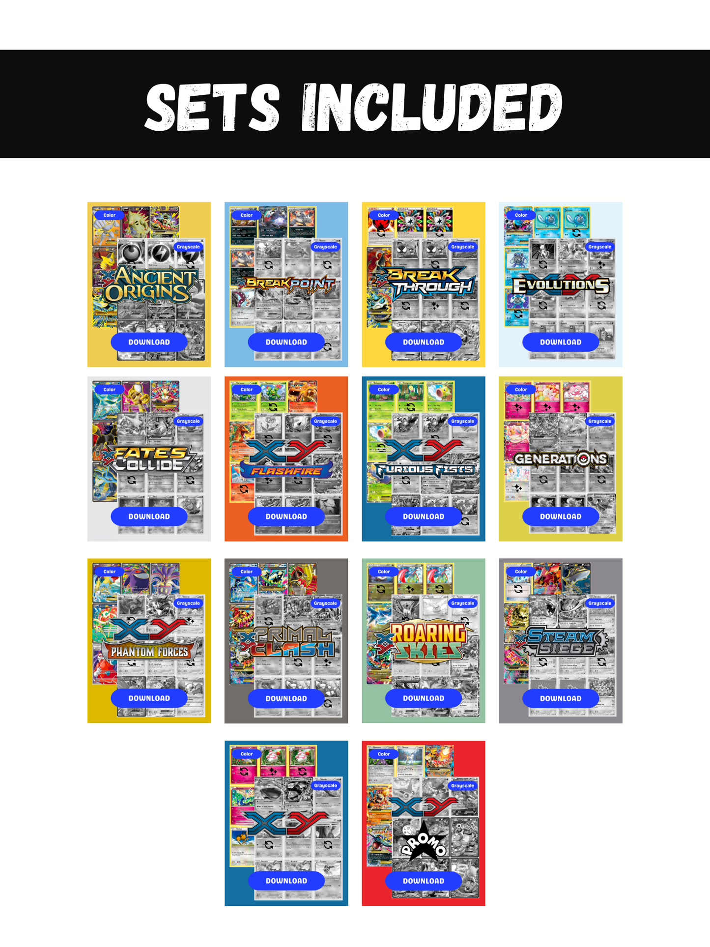 XY Sets Ultimate Edition: All XY Sets Master and Complete Sets Binder Placeholders + Checklist (Digital Download)