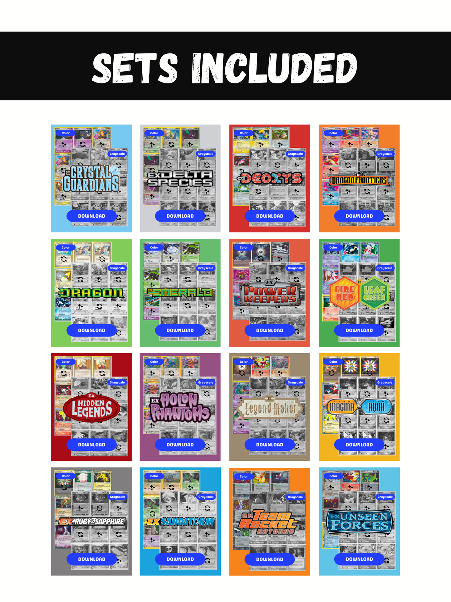 EX Sets Ultimate Edition: All EX Sets Master and Complete Sets Binder Placeholders + Checklist (Digital Download)