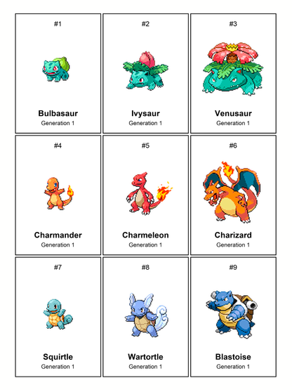 Pokémon National Pokédex 1025: Printable Binder Pages & Placeholders | Pixel Edition
