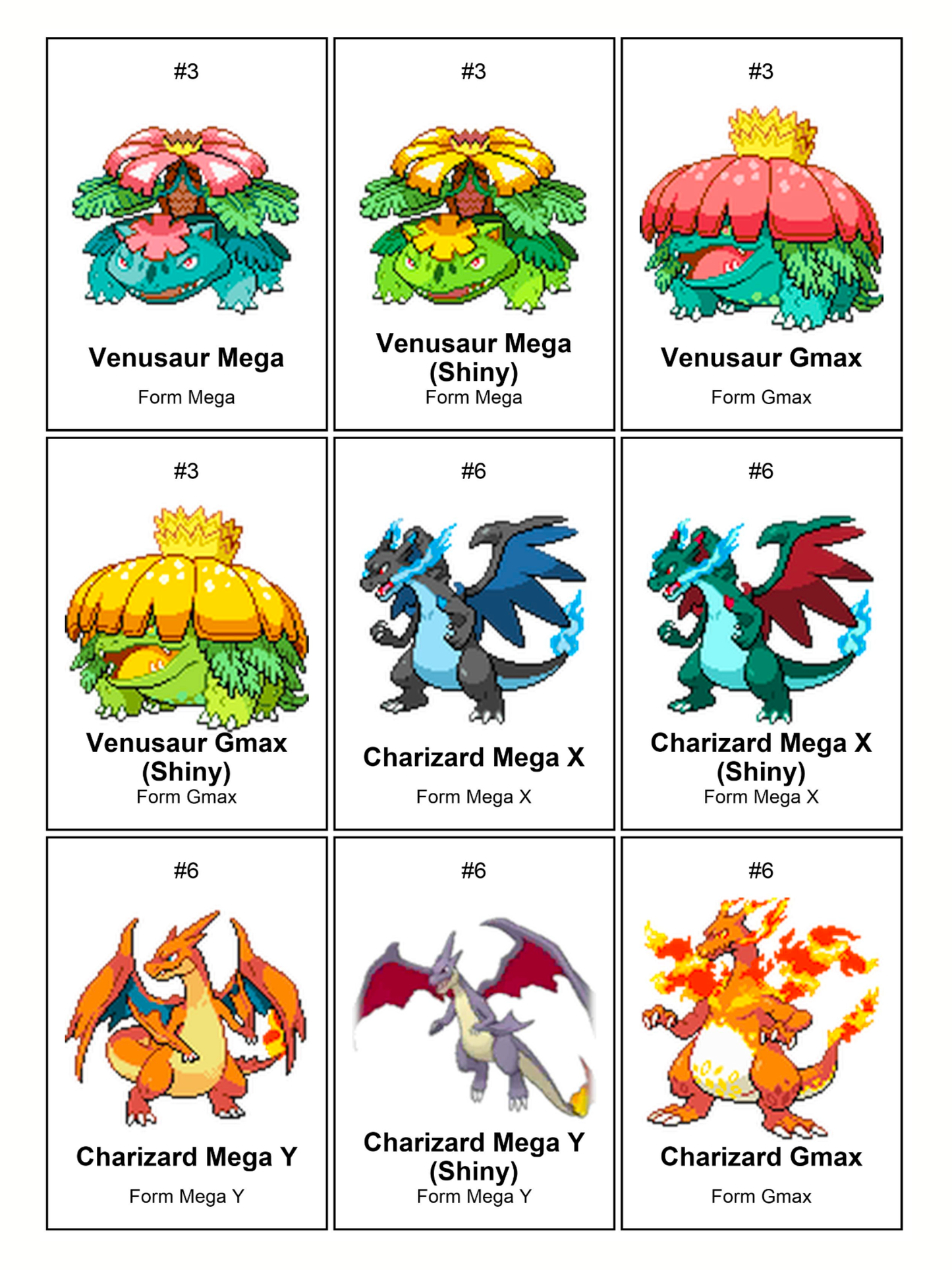 Pokémon Pokédex Add-On: Regional Forms & Shiny Pixel Binder Pages (Digital Download)