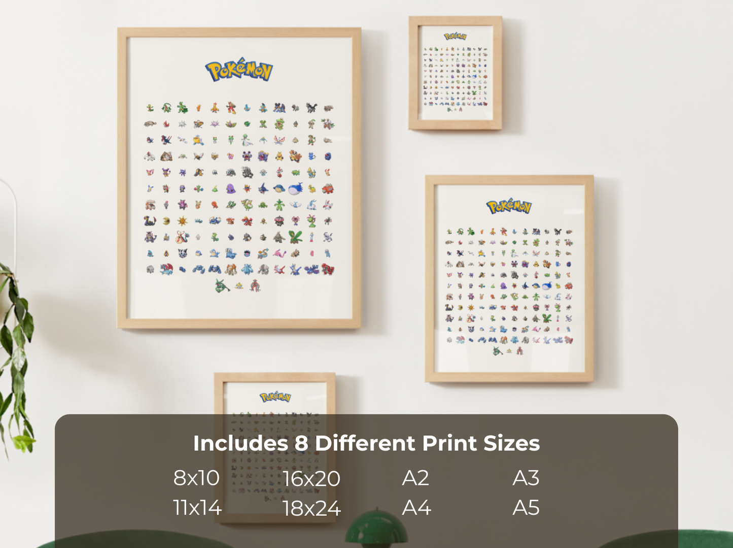 Pokémon Gen 3 Pokédex Poster, Hoenn Wall Art, Kids Bedroom Decor, Pixel Edition Printable Digital Download