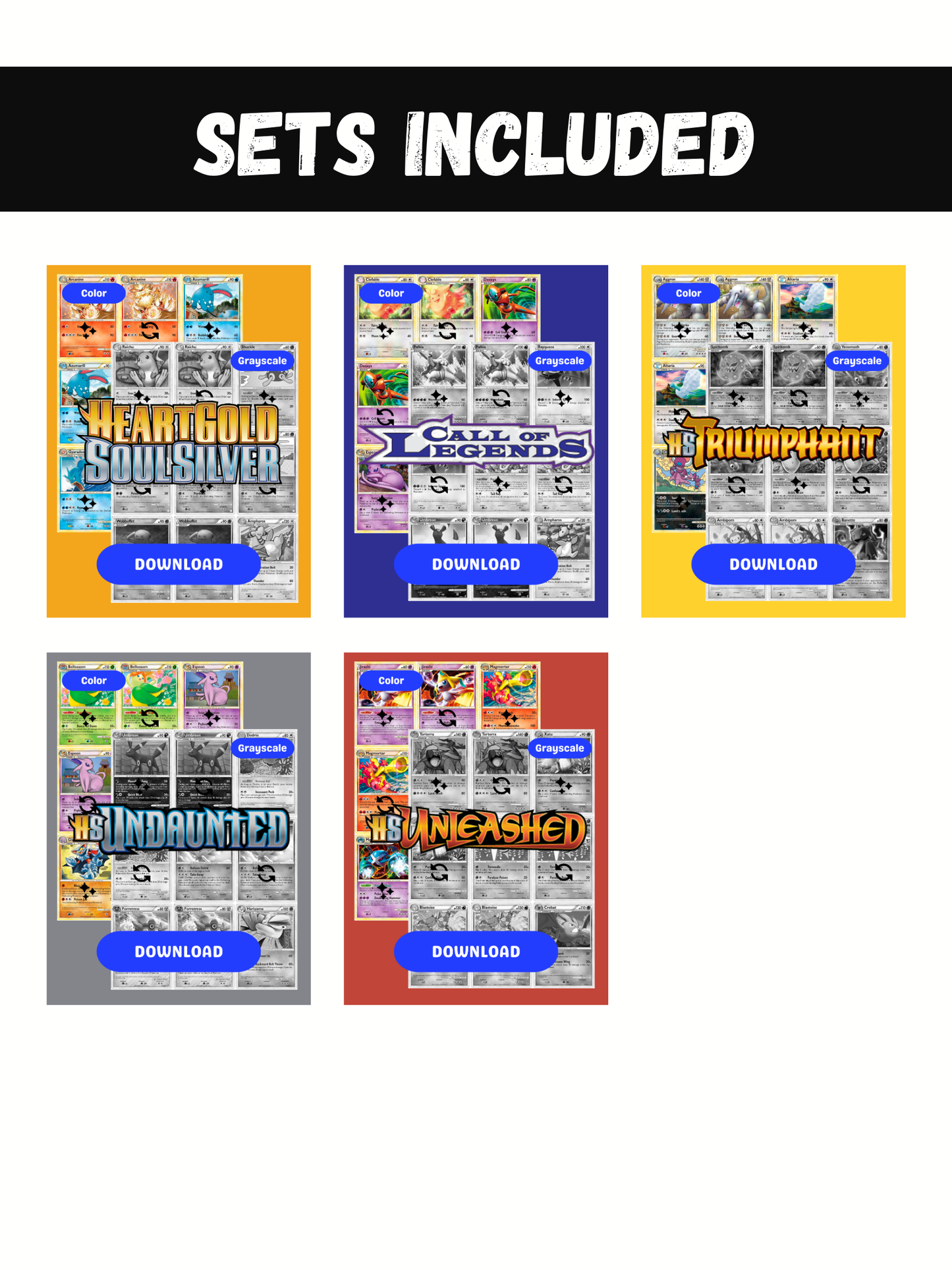 HeartGold & SoulSilver Sets Ultimate Edition: All HGSS Master and Complete Sets Binder Placeholders + Checklist (Digital Download)