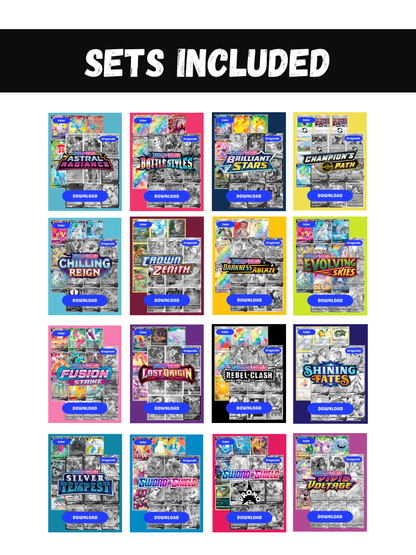 Sword and Shield Sets Ultimate Edition: All Sword & Shield Sets Master and Complete Sets Binder Placeholders + Checklist (Digital Download)