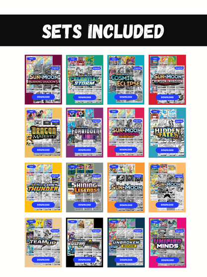 Sun and Moon Sets Ultimate Edition: All Sun & Moon Sets Master and Complete Sets Binder Placeholders + Checklist (Digital Download)