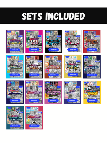 Scarlet and Violet Sets Ultimate Edition: All Scarlet & Violet Master and Complete Sets Binder Placeholders + Checklist (Digital Download)