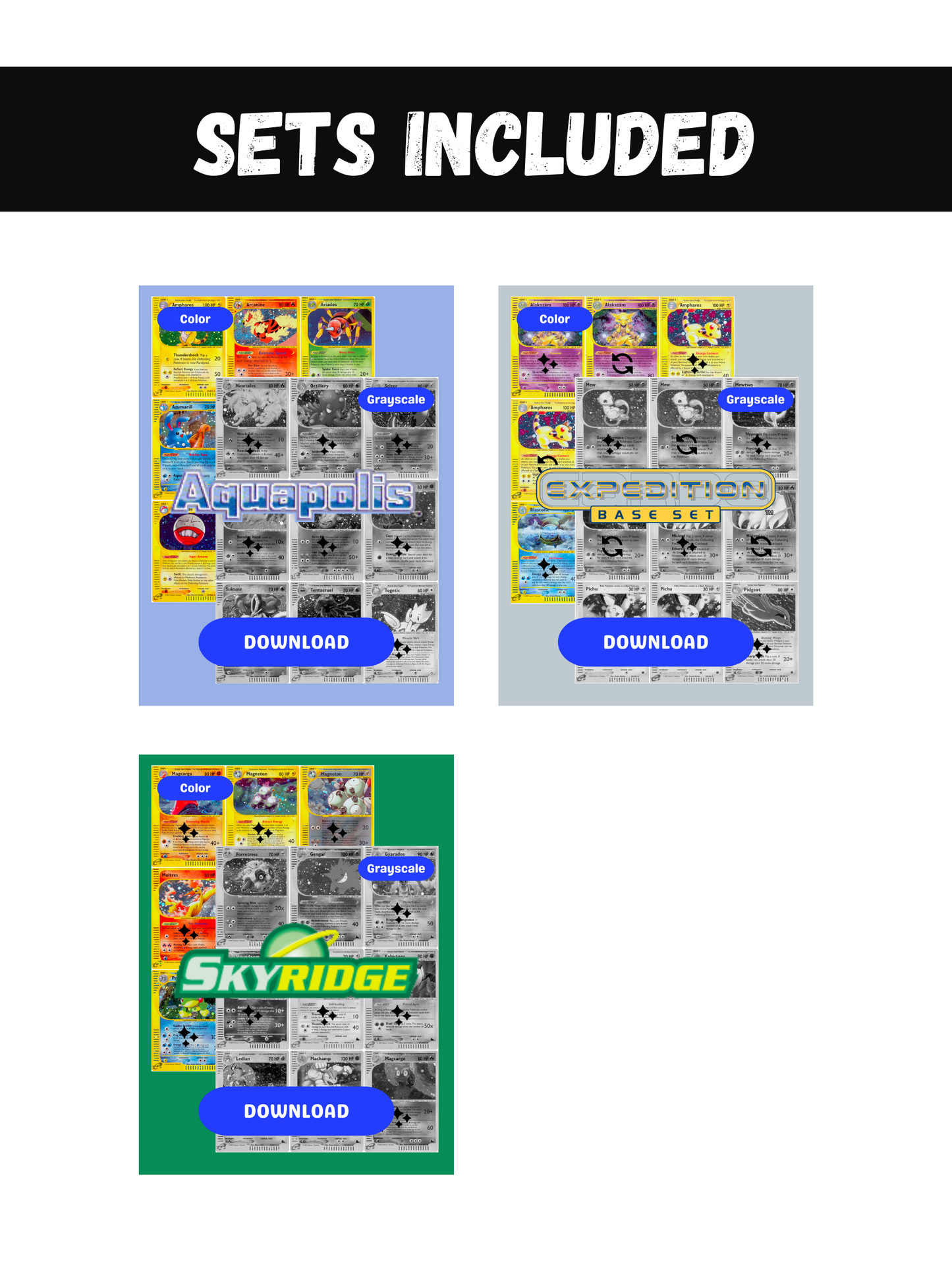 E-Card Sets Ultimate Edition: All E-Card Sets Master and Complete Sets Binder Placeholders + Checklist (Digital Download)