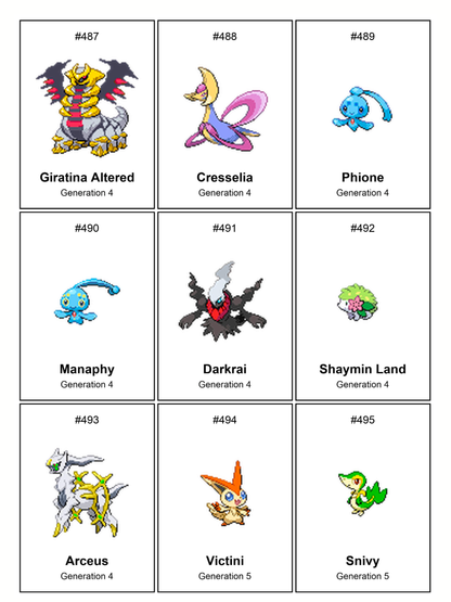 Pokémon National Pokédex 1025: Printable Binder Pages & Placeholders | Pixel Edition