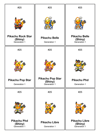 Pokémon Pokédex Add-On: Regional Forms & Shiny Pixel Binder Pages (Digital Download)