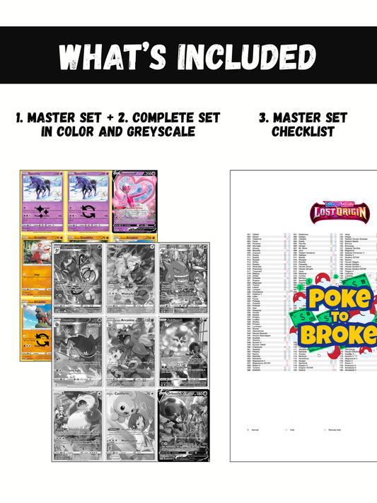 Sword & Shield: Lost Origin Printable Master and Complete Set Binder Placeholders + Checklist (Digital Download)