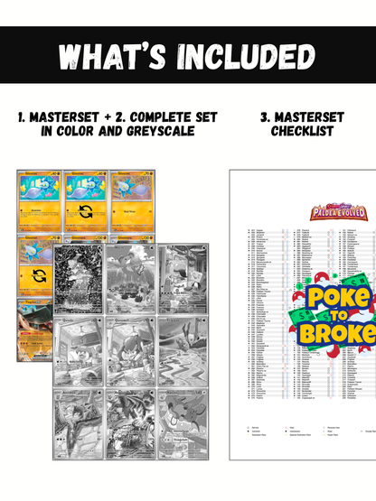 Scarlet & Violet: Paldea Evolved Printable Master and Complete Set Binder Placeholders + Checklist (Digital Download)