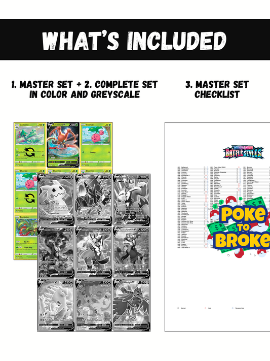 Sword & Shield: Battle Styles Printable Master and Complete Set Binder Placeholders + Checklist (Digital Download)