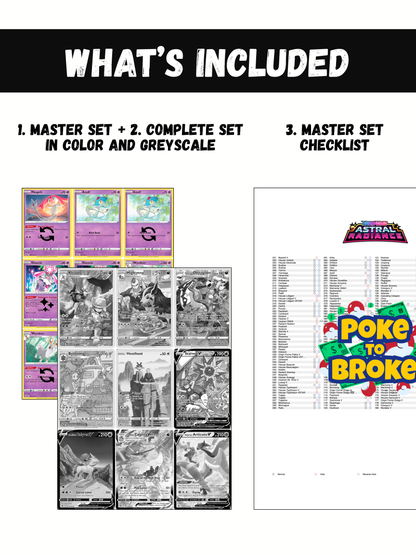 Sword & Shield: Astral Radiance Printable Master and Complete Set Binder Placeholders + Checklist (Digital Download)