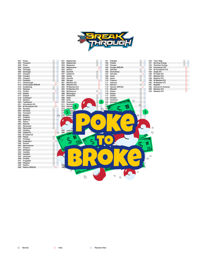XY: BREAKthrough Printable Master and Complete Set Binder Placeholders + Checklist (Digital Download)