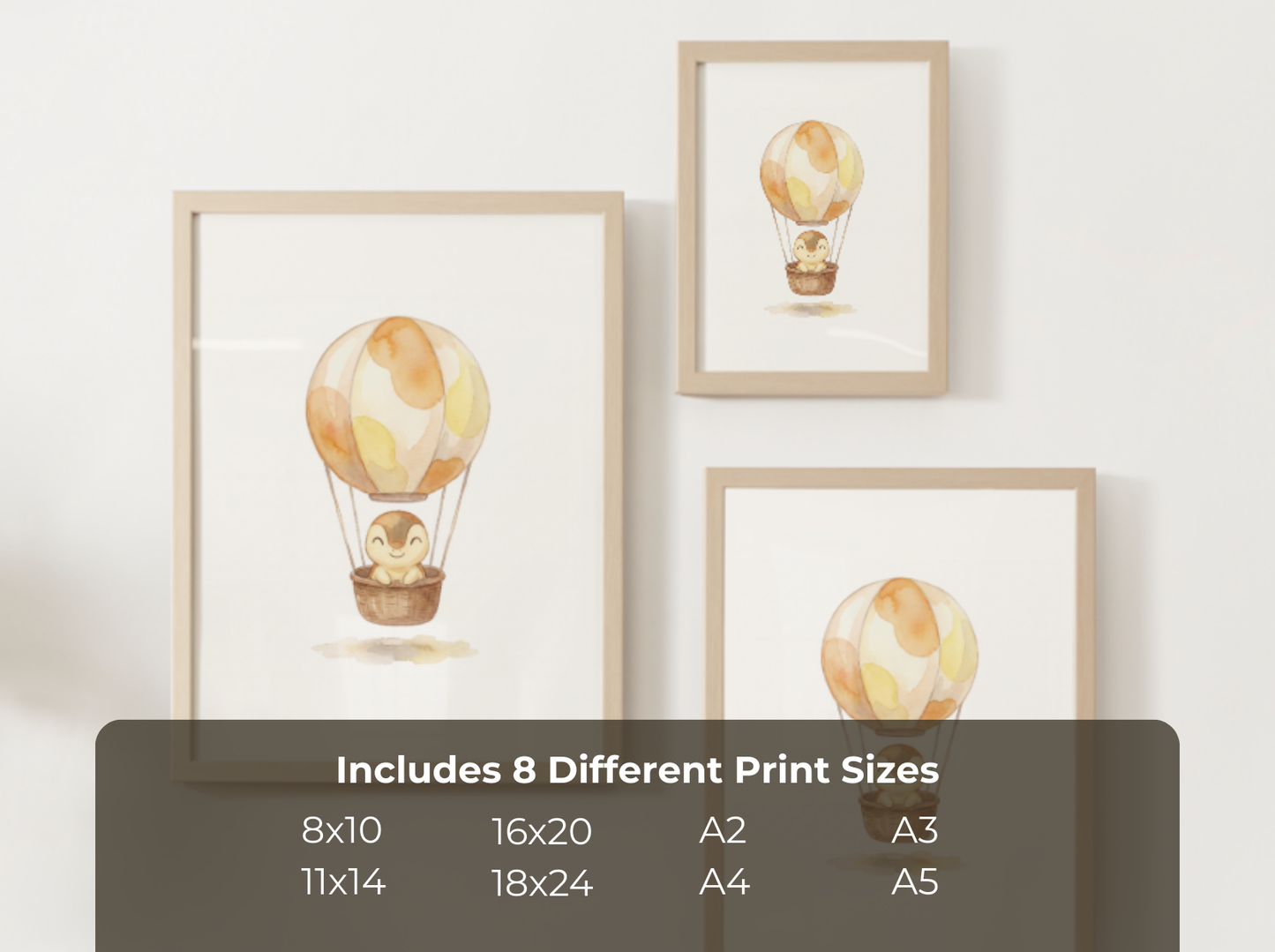 Cyndaquil Hot Air Balloon Wall Art, Dreamy Adventure Nursery Poster, Kids Room Decor, Printable Digital Download