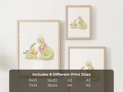 Chikorita Evolution Line Wall Art Printable, Bayleef Meganium Poster, Pokémon Nursery Decor, Digital Download