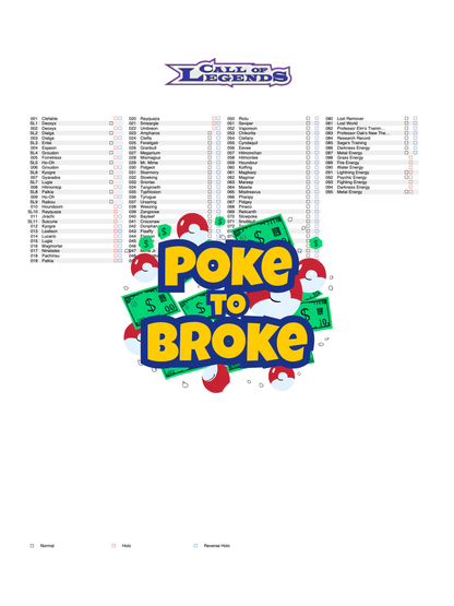 HeartGold & SoulSilver: Call of Legends Printable Master and Complete Set Binder Placeholders + Checklist (Digital Download)