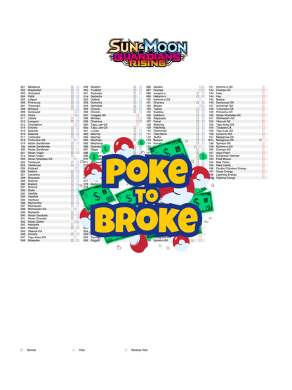 Sun & Moon: Guardians Rising Printable Master and Complete Set Binder Placeholders  + Checklist (Digital Download)