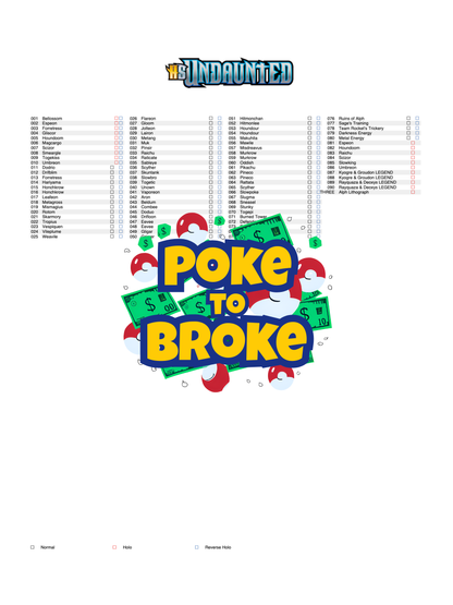 HeartGold & SoulSilver: Undaunted Legendary Treasures Printable Master and Complete Set Binder Placeholders + Checklist (Digital Download)