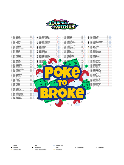 Scarlet & Violet: Journey Together Printable Master and Complete Set Binder Placeholders + Checklist (Digital Download)