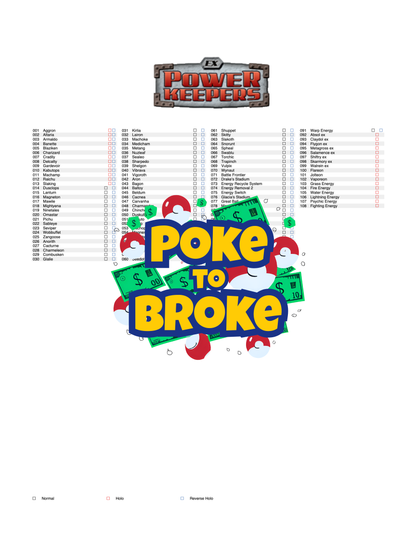 EX: Power Keepers Printable Master and Complete Set Binder Placeholders + Checklist (Digital Download)