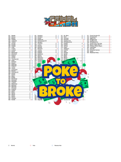 XY: Primal Clash Printable Master and Complete Set Binder Placeholders + Checklist (Digital Download)