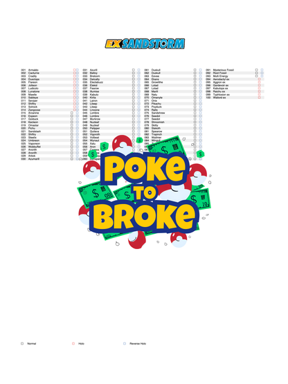 EX: Sandstorm Printable Master and Complete Set Binder Placeholders + Checklist (Digital Download)