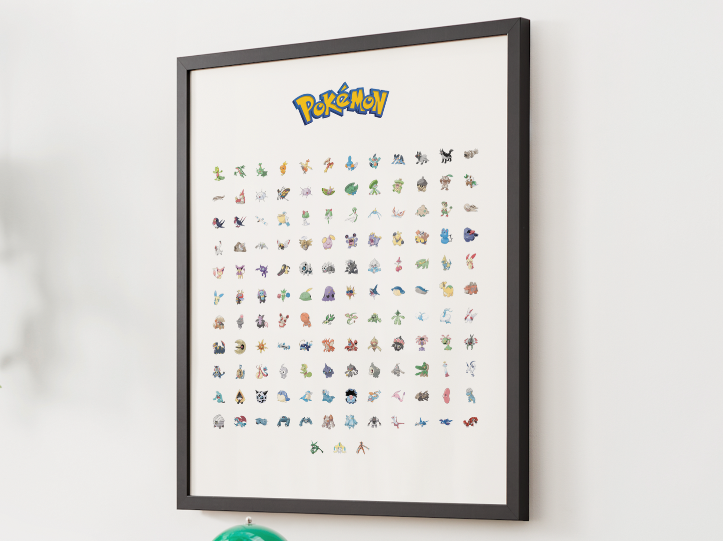 Pokemon Gen 3 Pokedex Poster, Hoenn Wall Art, Kids Bedroom Decor, Original Artwork Printable Digital Download