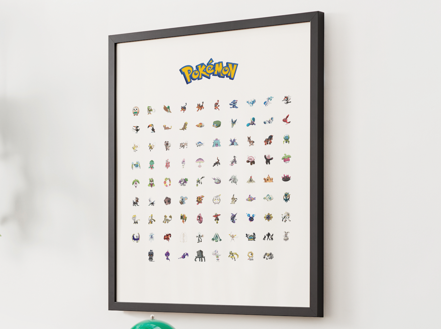 Pokemon Gen 7 Pokedex Poster, Alola Wall Art, Kids Bedroom Decor, Original Artwork Printable Digital Download