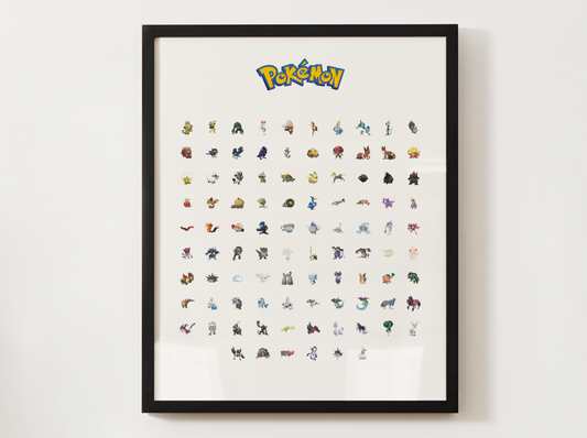 Pokemon Gen 8 Pokedex Poster, Galar Wall Art, Kids Bedroom Decor, Original Artwork Printable Digital Download