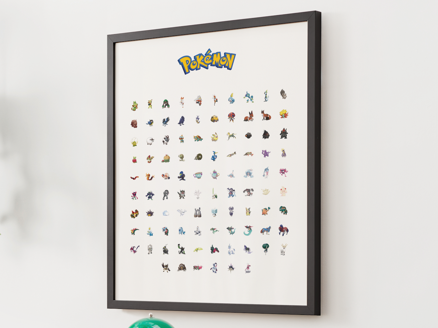 Pokemon Gen 8 Pokedex Poster, Galar Wall Art, Kids Bedroom Decor, Original Artwork Printable Digital Download