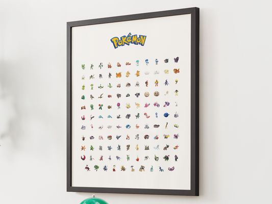 Pokemon Gen 9 Pokedex Poster, Paldea Wall Art, Kids Bedroom Decor, Original Artwork Printable Digital Download