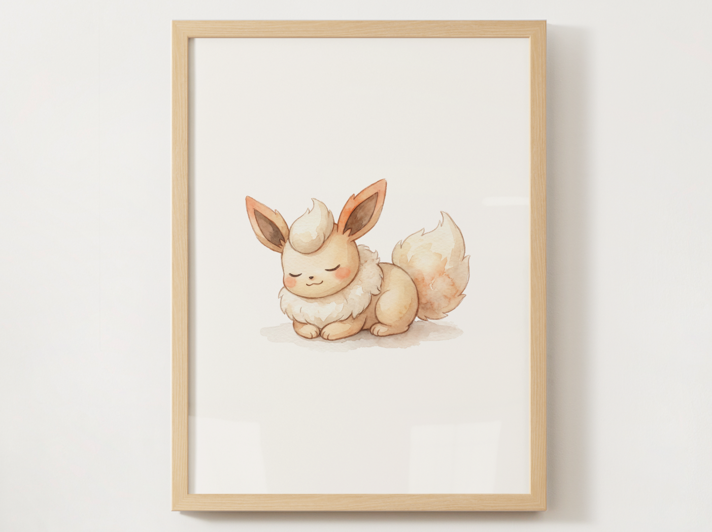Sleeping Eeveelutions Nursery Wall Art Bundle, 9 Printable Posters, Eevee Evolution Set, Watercolor Kids Room Decor, Instant Download